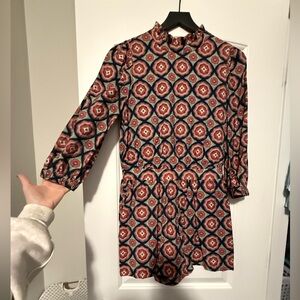 THML Romper with Geometric Pattern